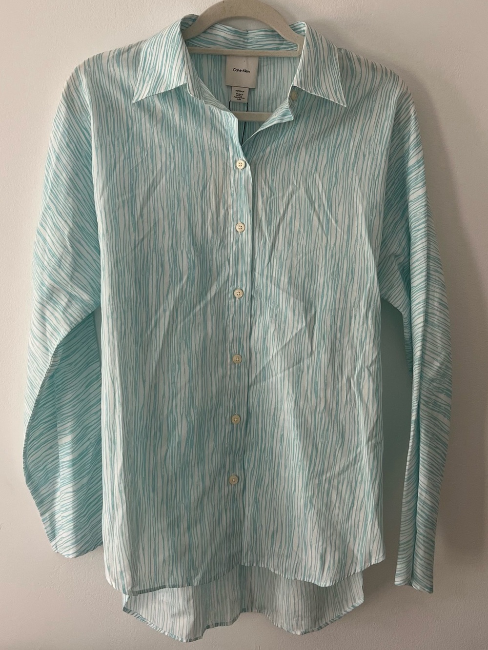 Calvin Klein Light Blue Striped Button-Down Shirt